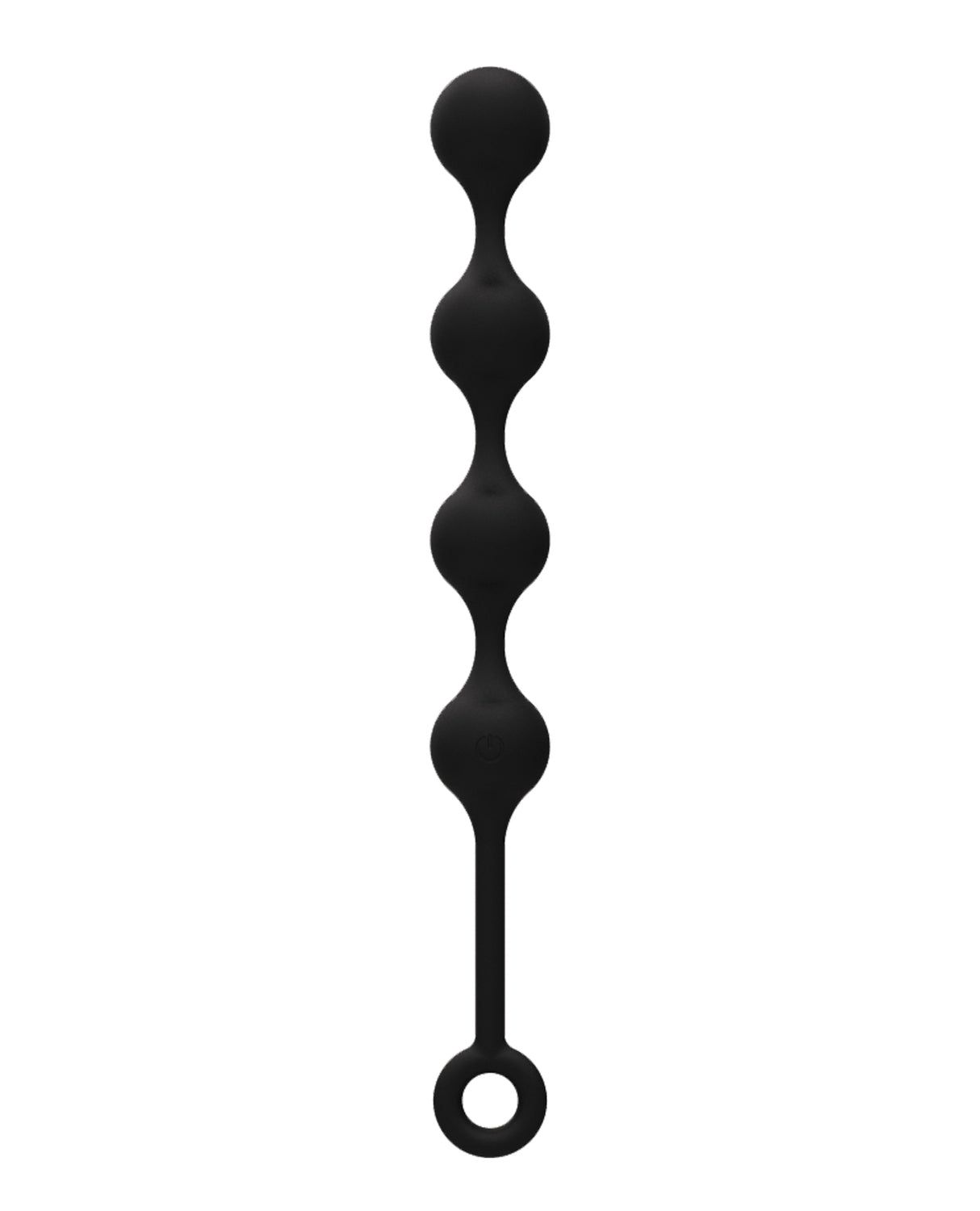 Nexus Quattro Vibrating Anal Balls Black showing a string of silicone pleasure balls in black color.