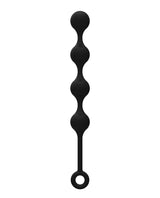 Nexus Quattro Vibrating Anal Balls Black showing a string of silicone pleasure balls in black color.