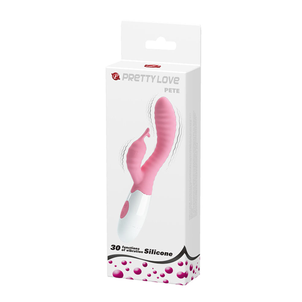 Pretty Love Hyman G-Spot Vibrator Pink packaging showcasing its ergonomic design and soft-touch silicone.