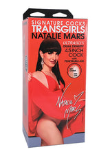 Signature Dolls Transgirl Natalie Mars Sex Doll Vanilla packaging featuring 4.5-inch dual density cock with penetrable ass.