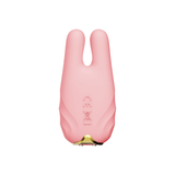 ZALO Nave Vibrating Nipple Clamps Coral Pink featuring dual motors and EasyClamp technology for powerful nipple vibration.