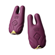 ZALO Nave Vibrating Nipple Clamps in Velvet Purple with EasyClamp technology and dual motors inspired by the goddess Nephthys