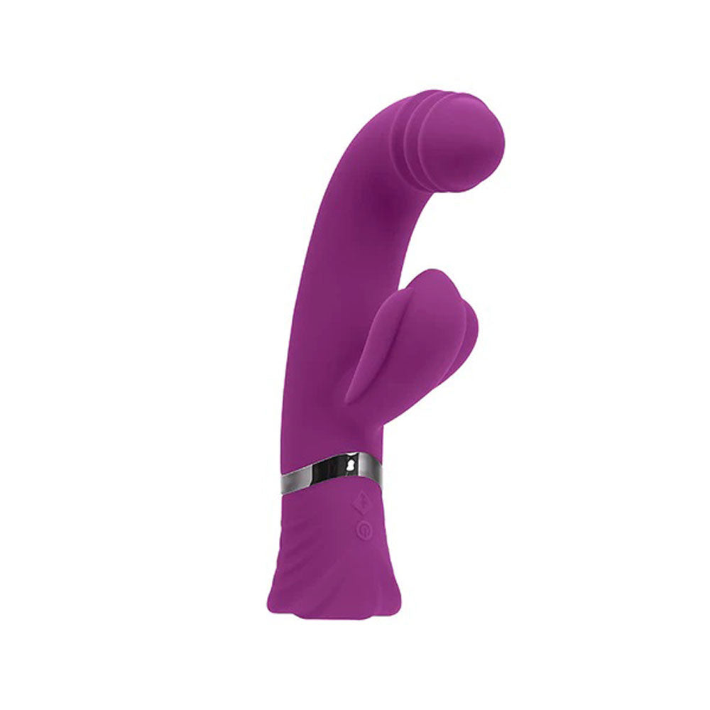 Playboy Pleasure Tap That Tapping G-Spot Vibrator Purple with a curved design for targeted stimulation.