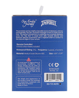 Thrillz Sec Bro Silicone Prostate Massager with Remote product packaging showing features and specifications.