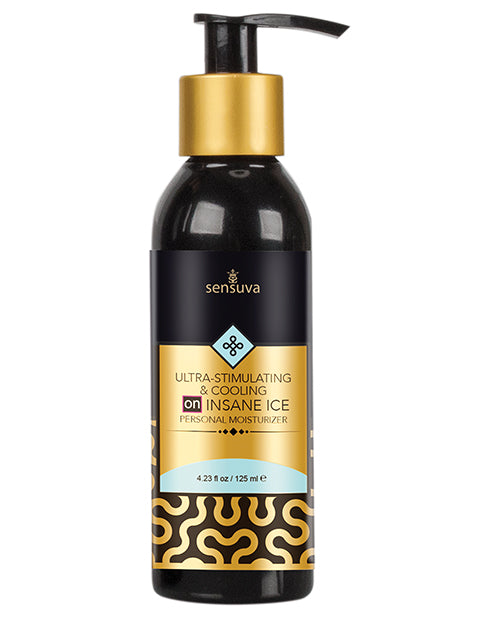 Ultra Stimulating On Insane Ice Personal Moisturizer 4.23 Oz in a sleek bottle with pump