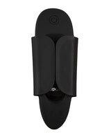 GoGasm Panty Vibrator Black view from above, featuring stimulating texture and magnetic wings for secure fit.