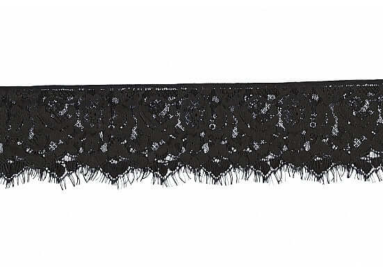 Ouch Mystere Lace Eye Mask Blindfold Black, elegant black lace with intricate floral design.