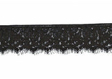 Ouch Mystere Lace Eye Mask Blindfold Black, elegant black lace with intricate floral design.