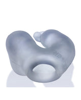 Oxballs Meatlocker Chastity Cage Clear showcasing a unique design for secure and comfortable long-term wear.