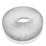 Oxballs Bigger Ox Padded Cock Ring Clear Ice is a soft, squishy cock ring designed for all-day comfort and enhanced bulge.
