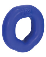Hunkyjunk Fit Ergo Silicone Cock Ring Cobalt in blue, designed for comfort and a fuller bulge during wear.