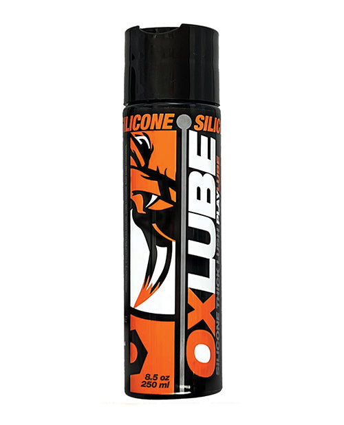 Oxballs OXLube Thick Silicone Lubricant 8.5 oz bottle with bold branding and easy-to-use cap.