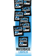 Oxballs OXLube Liquislik Waterbase Lube 50 Sachets packaging featuring single-use sachets on a blue background.