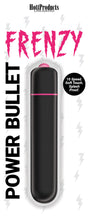 Hott Products Frenzy 10 Speed Bullet Vibrator Black with sleek design and soft touch coating for ultimate stimulation.