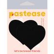 Pastease Sweety Heart Nipple Pasties Black in heart shape packaging with playful design and comfy, smooth fit.