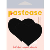 Pastease Sweety Heart Nipple Pasties Black in heart shape packaging with playful design and comfy, smooth fit.