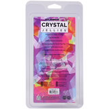 Crystal Jellies Novice Pop Plug 4 Inch Clear packaging, showing features and dimensions for beginner-friendly anal play.