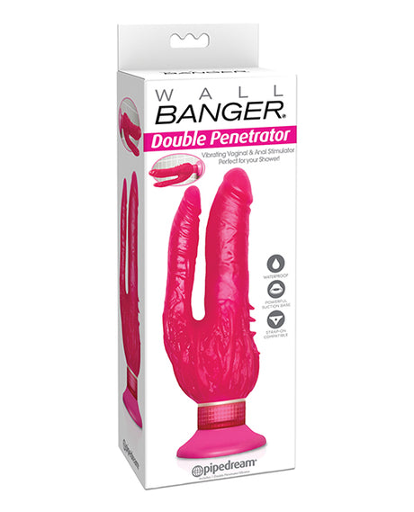 Waterproof Double Penetrator Wall Banger Vibrator Pink
