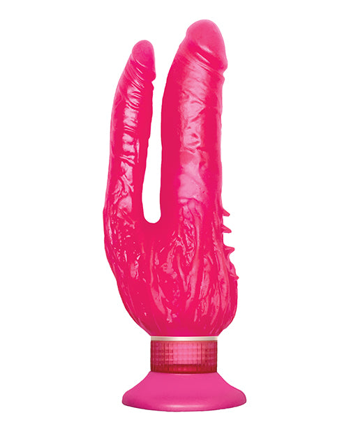 Waterproof Double Penetrator Wall Banger Vibrator Pink - Image 2