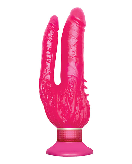 Waterproof Double Penetrator Wall Banger Vibrator Pink - Image 2