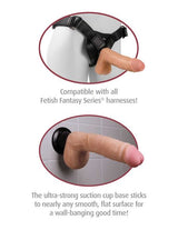 Real Feel Deluxe No 1 6.5 inch Vibrating Dildo Flesh compatible with all Fetish Fantasy harnesses.