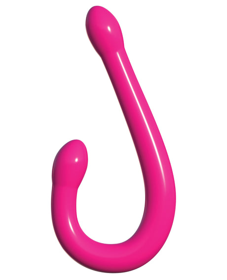 Classix 17.25 Inch Double Whammy Double Dong Pink, a flexible double-ended dildo for shared pleasure.