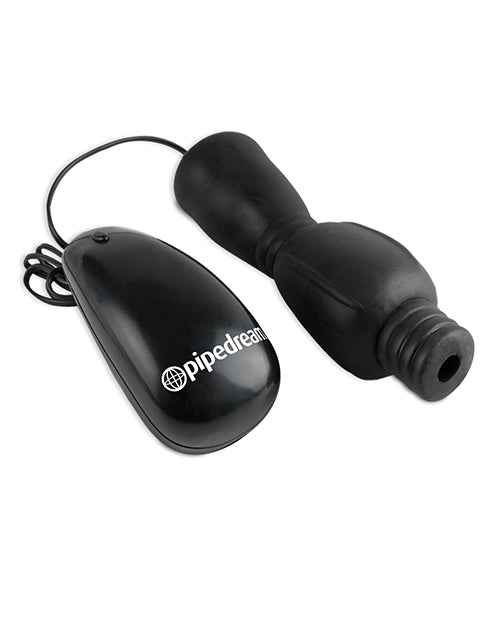 Fetish Fantasy Series Vibrating Head Teazer Black with controller, designed for targeted stimulation and realistic feel.
