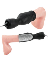 Fetish Fantasy Series Vibrating Head Teazer Black, designed for targeted stimulation with a lifelike sleeve.