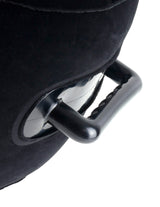 Fetish Fantasy Inflatable Hot Seat Vibrating Dildo air-seal valve and grip handle for hands-free enjoyment.