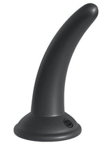 Fetish Fantasy Vibrating Strap-On For Him Purple, slim curved dong designed for comfortable anal play.