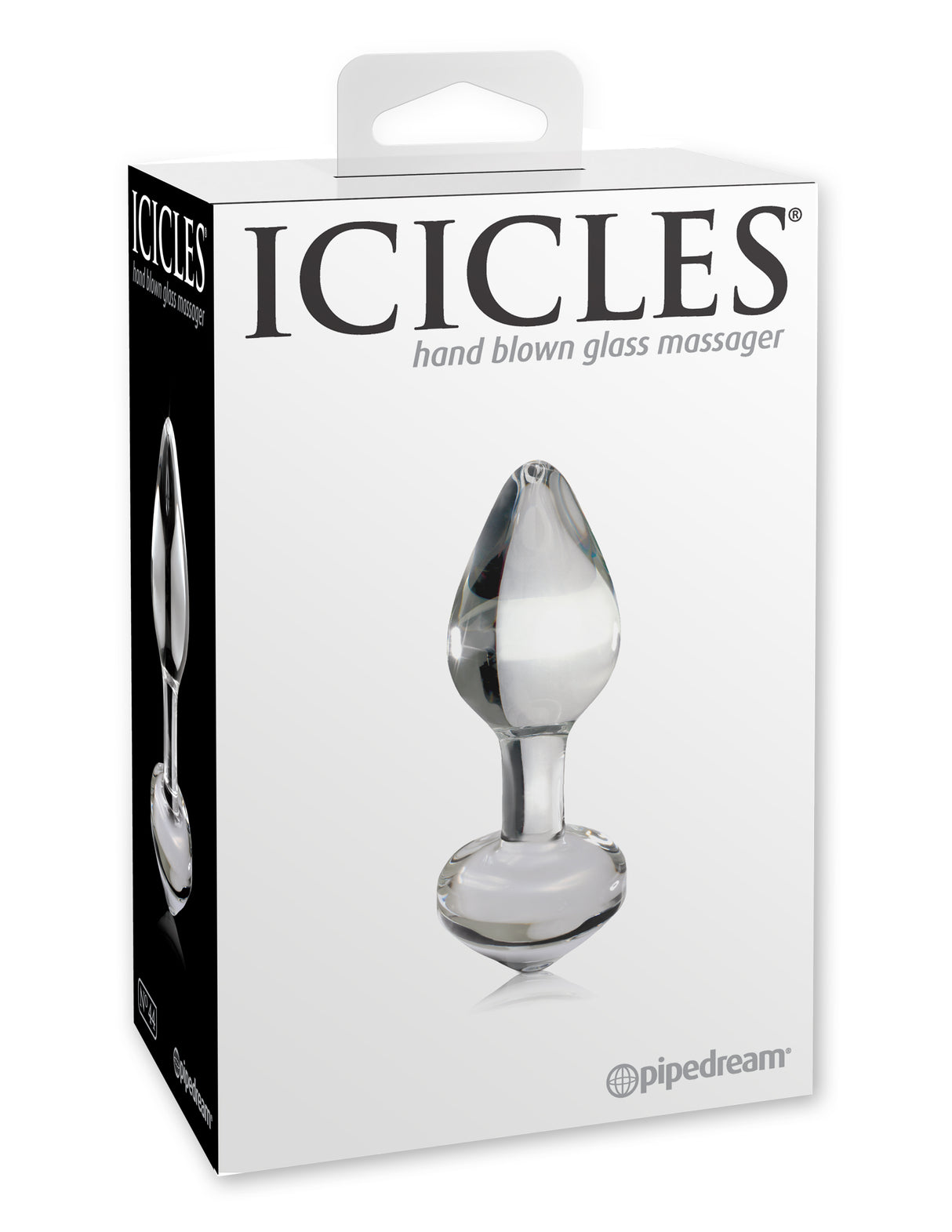 Icicles No 44 Glass Anal Plug Clear