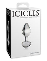 Icicles No 44 Glass Anal Plug Clear