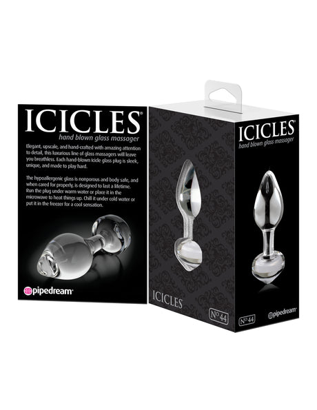 Icicles No 44 Glass Anal Plug Clear - Image 5
