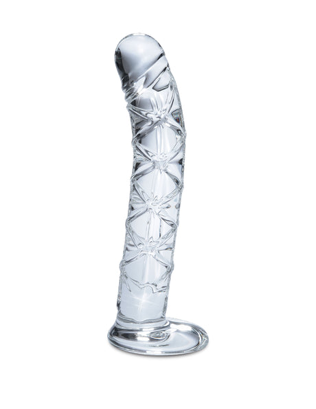 Icicles No 60 Glass G-Spot P-Spot Dildo Clear is a hand-blown glass probe designed for targeted stimulation.