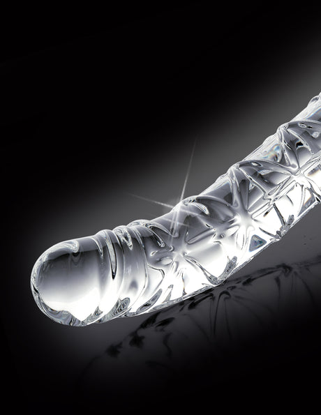 Icicles No 60 Glass G-Spot P-Spot Dildo Clear, hand-blown glass probe for targeted stimulation.
