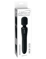 Wanachi Body Recharger Silicone Wand Massager Black with rechargeable features and ergonomic design.