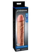 Fantasy X-Tensions Perfect Extension 2 inch Flesh packaging showcasing the natural look and texture of the product.