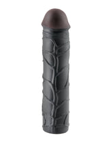 Fantasy X-Tensions Mega Extension 3 Inch Black erection enhancer for added length and girth in intimate play.