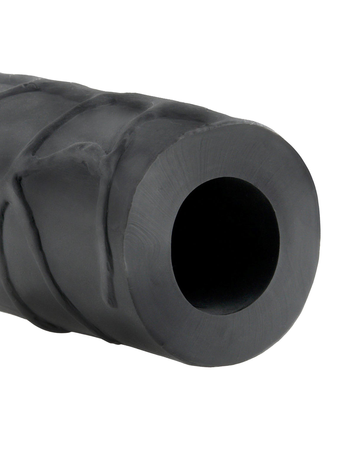 Fantasy X-Tensions Mega Extension 3 Inch Black close-up showing realistic texture and hollow interior for enhanced pleasure