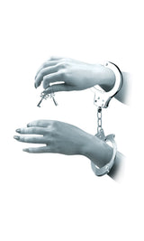 Fetish Fantasy Limited Edition Lovers Fantasy Kit handcuffs with keys, perfect for adventurous couples.