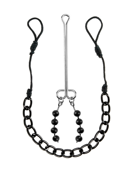 Fetish Fantasy Limited Edition Nipple & Clit Jewelry Black non-piercing body jewelry set for sensual play and adornment.
