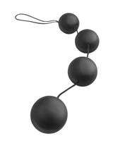 Anal Fantasy Deluxe Vibro Balls Black for gentle anal play, featuring sleek black design and smooth surface.