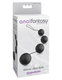 Anal Fantasy Deluxe Vibro Balls Black packaging showing sleek design and inviting features for anal play.