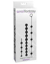 Anal Fantasy Collection Beginners Bead Kit packaging showcasing three sizes of beads for anal stimulation.