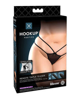 Hookup Panties Triple Teaser Vibrating Panty Set XL-2XL packaging showcasing discreet design and stimulation features.