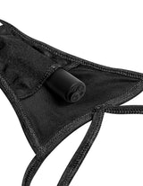 Hookup Remote Lace Peek-a-Boo Vibrating Panties XL-XXL with discreet remote control in a close-up view.