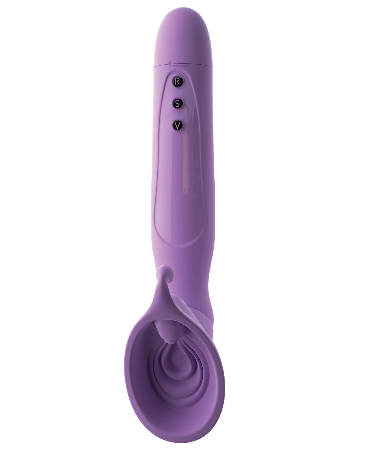 Fantasy For Her Vibrating Roto Suck-Her Purple, a dual-action clitoral stimulator with suction and vibration.