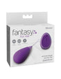Fantasy For Her Remote Kegel Excite-Her Purple product packaging with features highlighted.