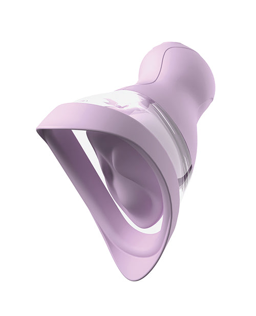 Fantasy For Her Veloura Touch Pleasure Pump Purple in a sleek purple design, showcasing its innovative suction technology.