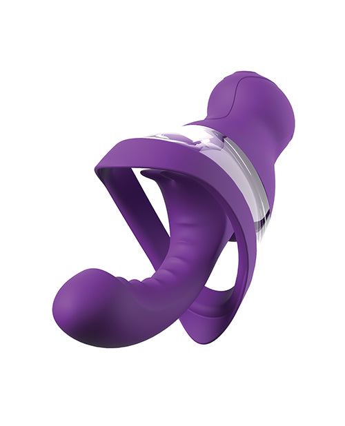 Fantasy For Her Veloura Touch G-Spot Pleasure Pump Purple angled view showing its design and features.
